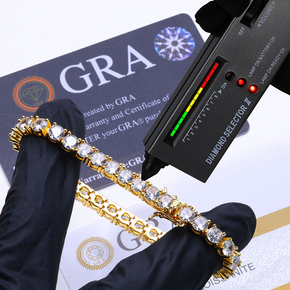 925 Moissanite VVS1 4MM Tennis Chain (GRA CERTIFIED)