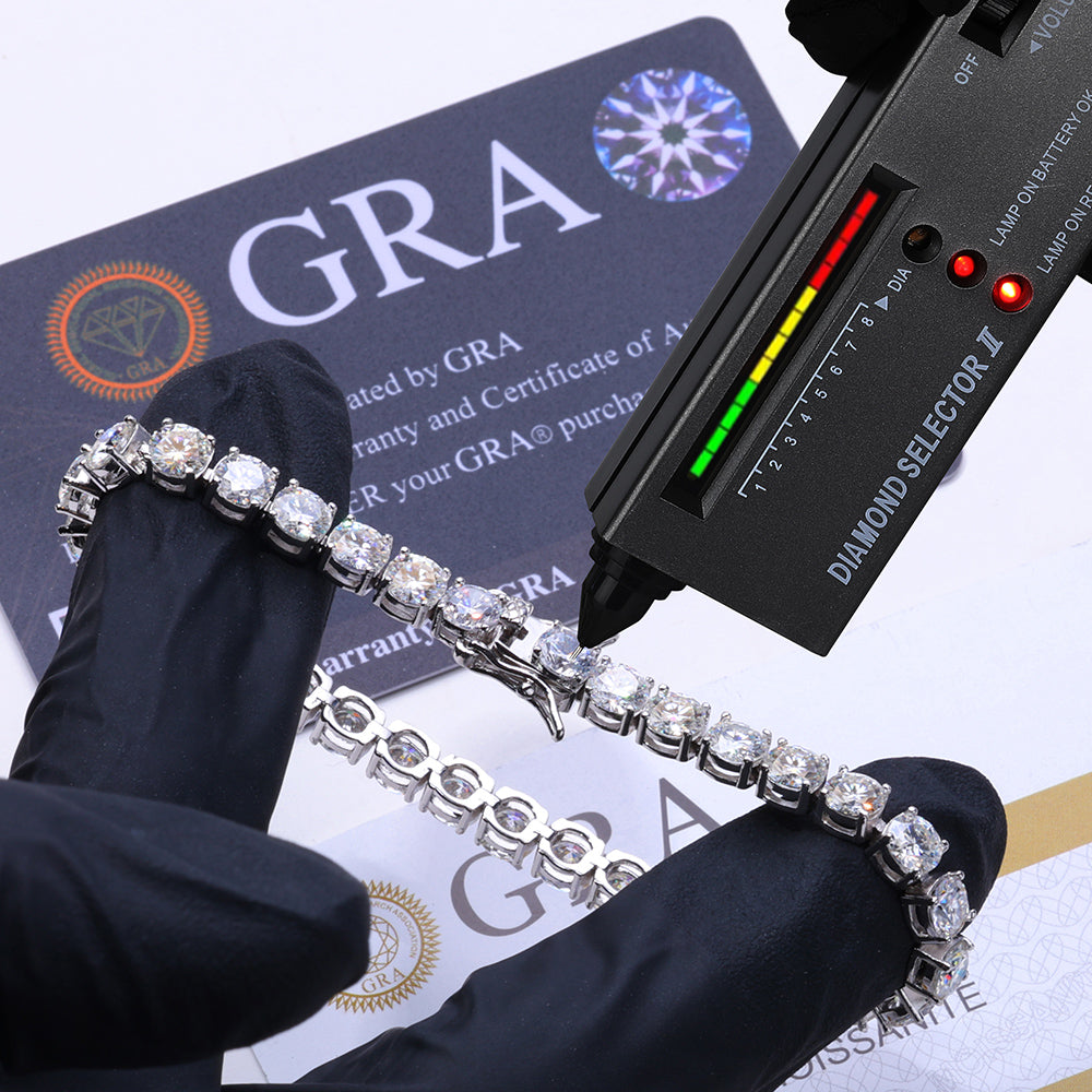 925 Moissanite VVS1 4MM Tennis Chain (GRA CERTIFIED)