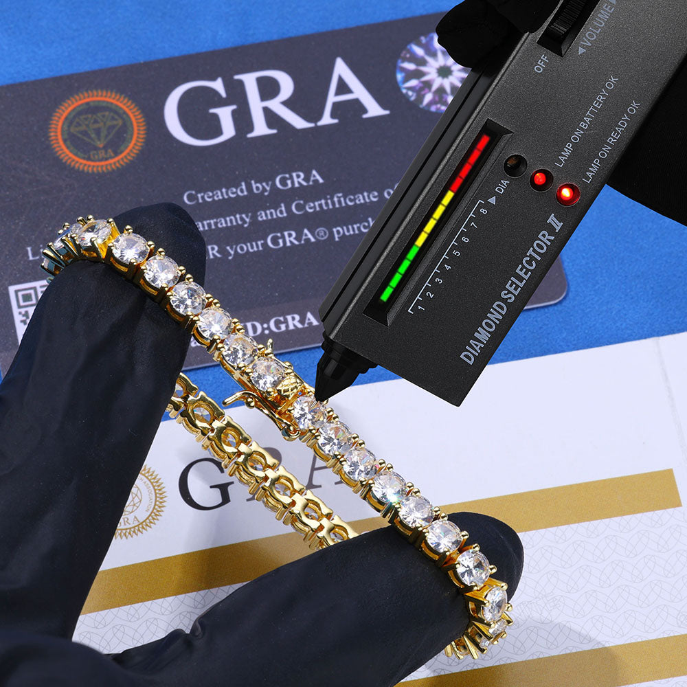 925 Moissanite VVS1 4MM Tennis Chain (GRA CERTIFIED)