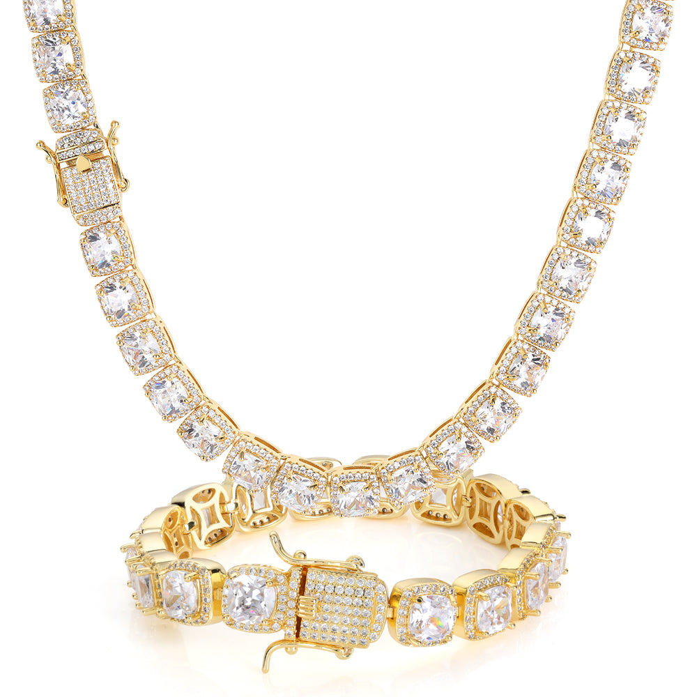 925 Moissanite 10mm Iced Out VVS Tennis