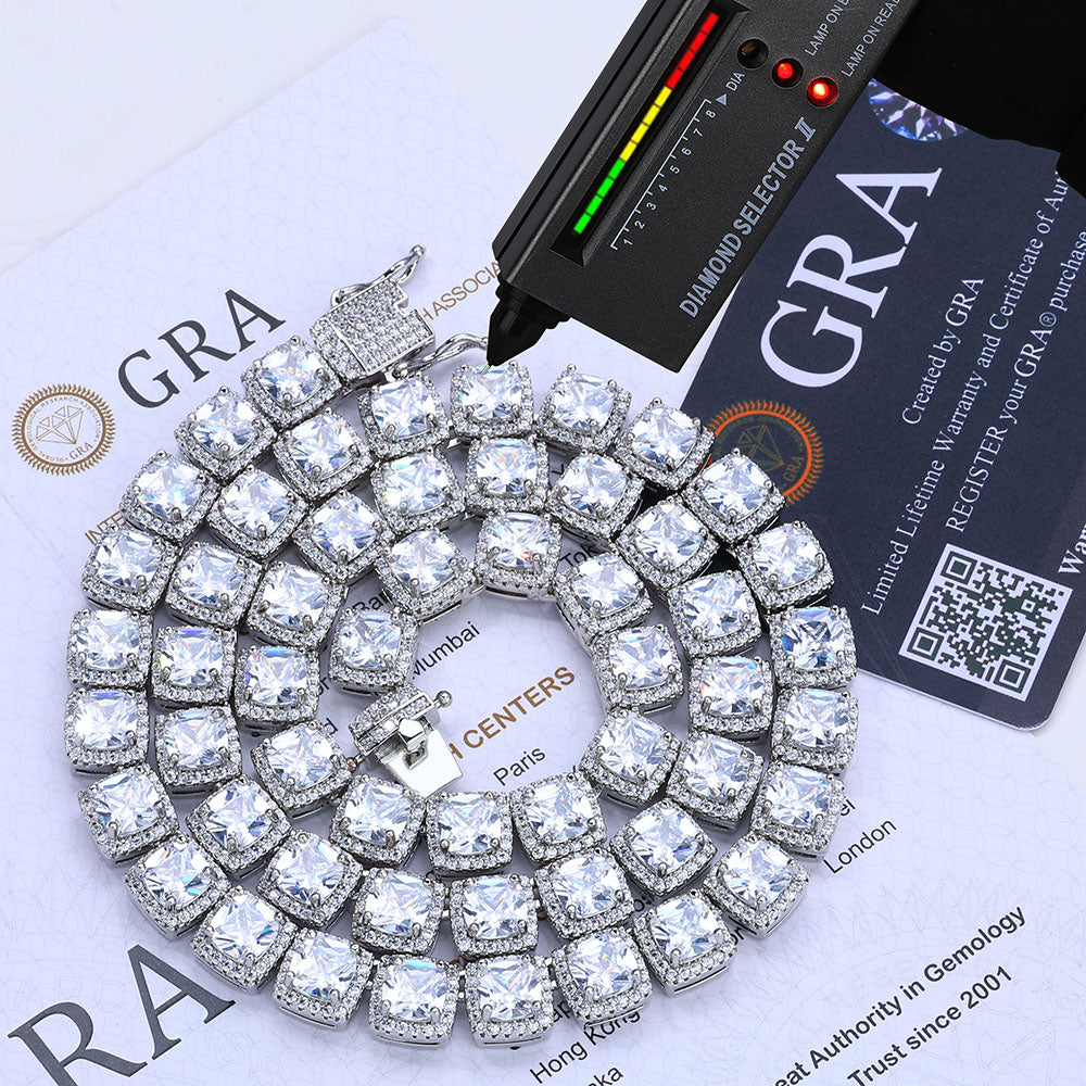 925 Moissanite 10mm Iced Out VVS Tennis