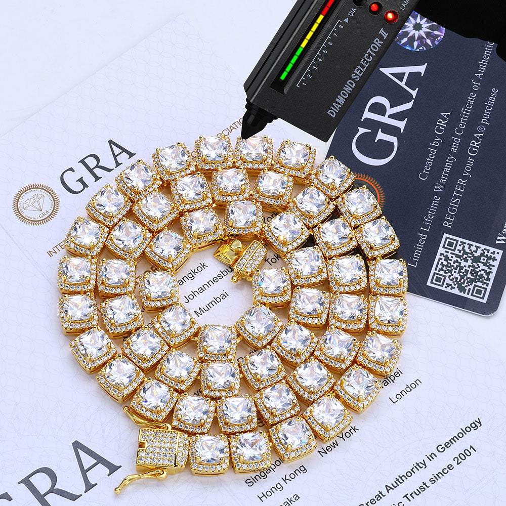 925 Moissanite 10mm Iced Out VVS Tennis