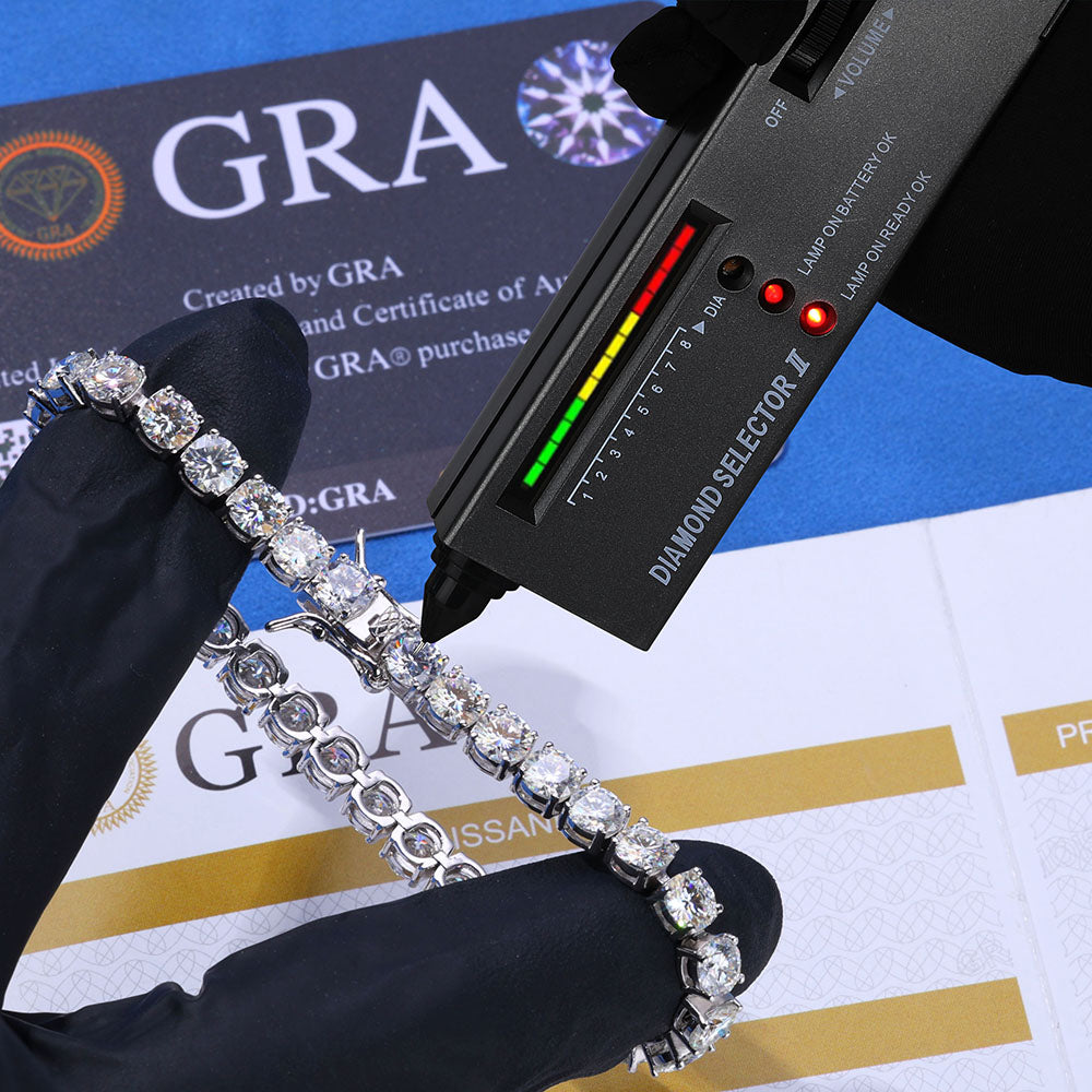 925 Moissanite VVS1 4MM Tennis Chain (GRA CERTIFIED)